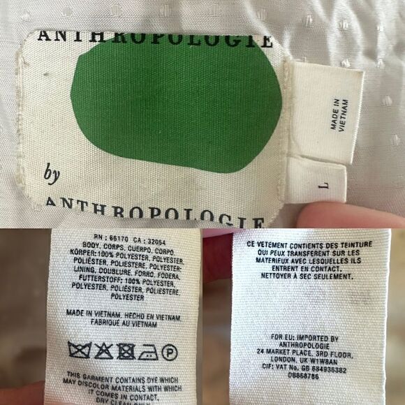 Anthropologie Faux Fur Jacket Teddy Bomber Chevron Detail Size L - Picture 12 of 16